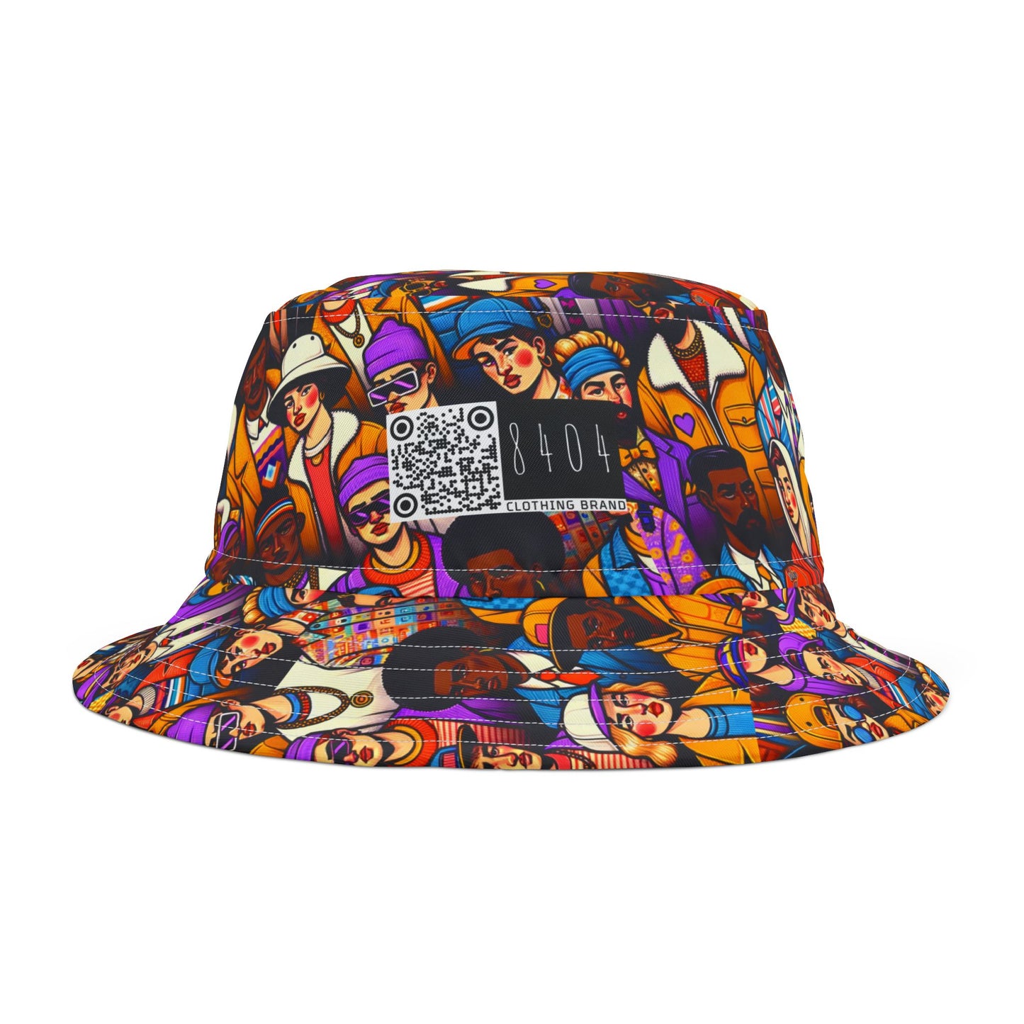 Digital Retro Aesthetics Nostalgic Yet Vibrant Streetwear With a Modern Twist Bucket Hat - 8404 Design-58