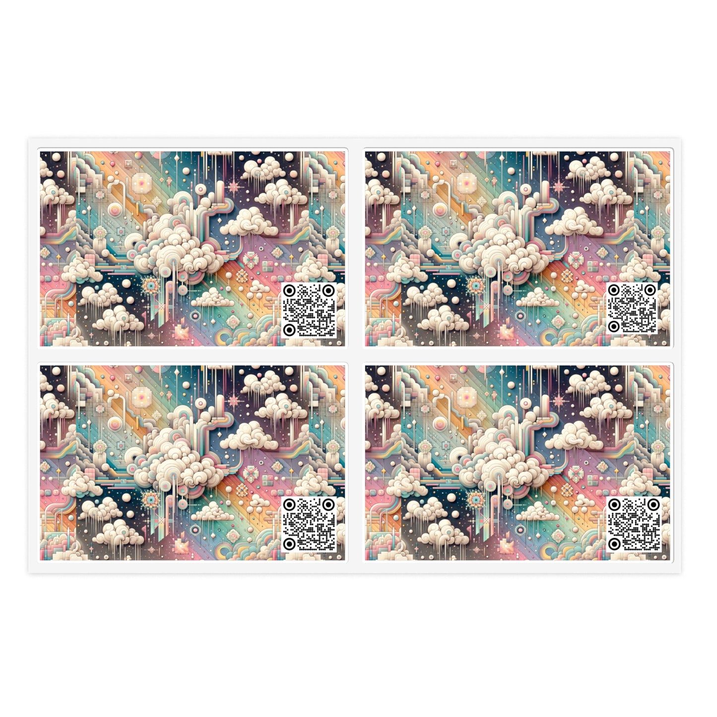 Digital Dreamland Whimsical and Nostalgic Streetwear With a Digital Twist Sticker Sheets - 8404 Design-52