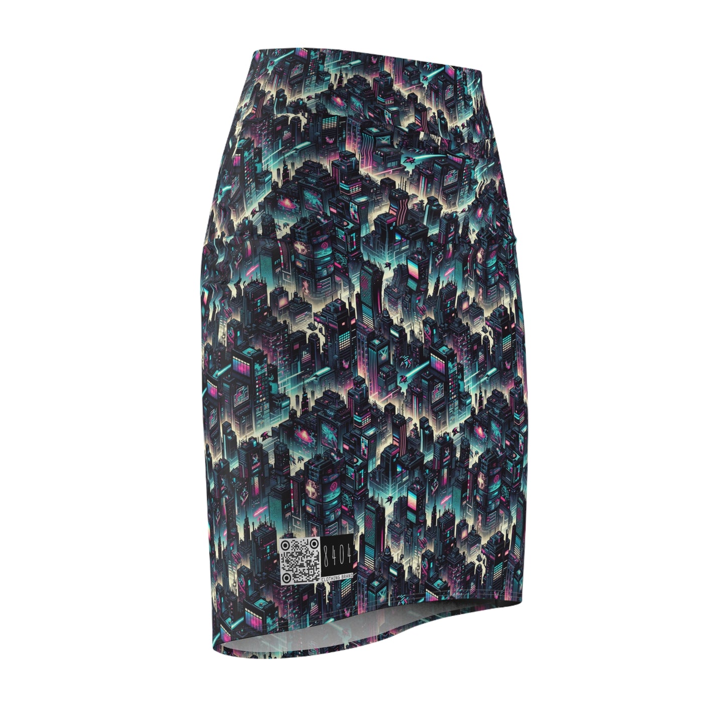 Digital Rebellion Tech-Inspired Streetwear Women's Pencil Skirt - 8404 Design-51