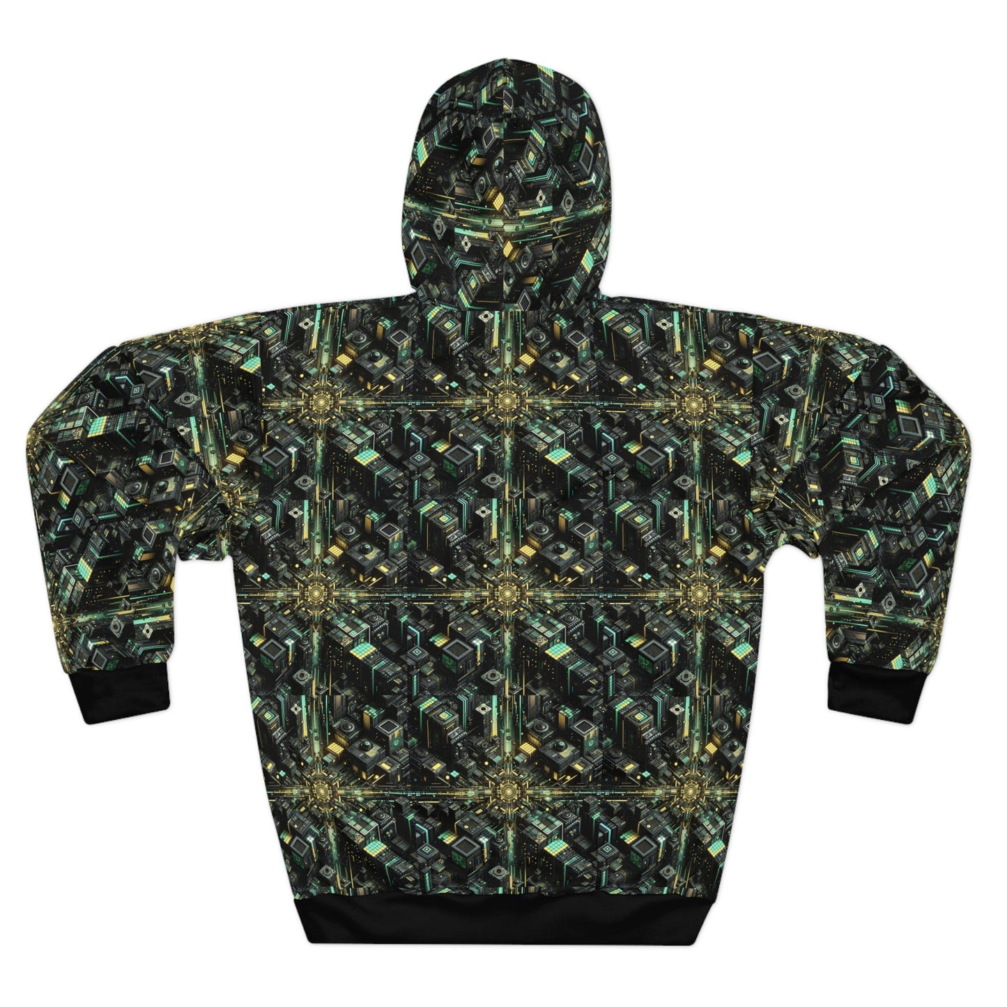 Tech Noir Graphics Tech-Inspired Streetwear Pullover Hoodie - 8404 Design-66