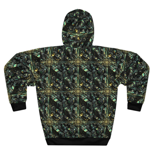 Tech Noir Graphics Tech-Inspired Streetwear Pullover Hoodie - 8404 Design-66