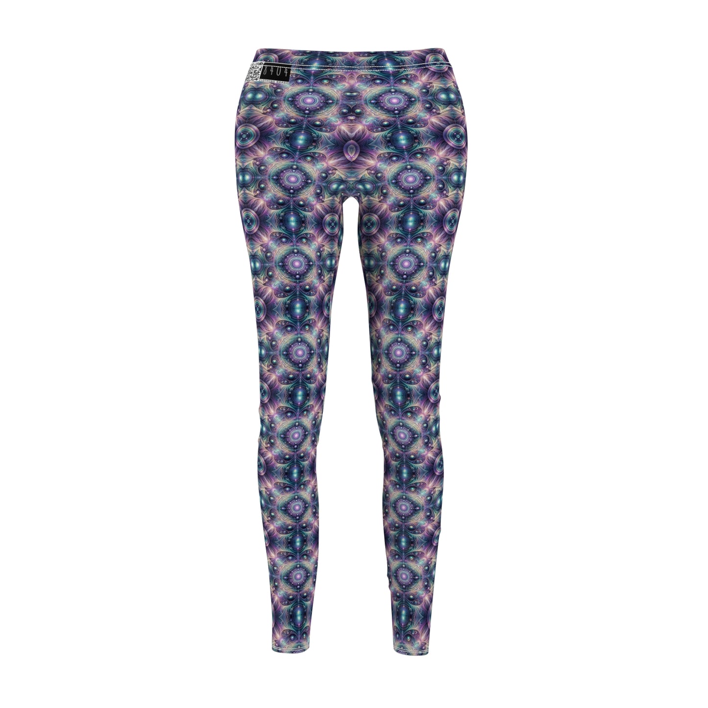 Iridescent Tech Fusion Tech-Forward Streetwear Women's Cut & Sew Casual Leggings - 8404 Design-61