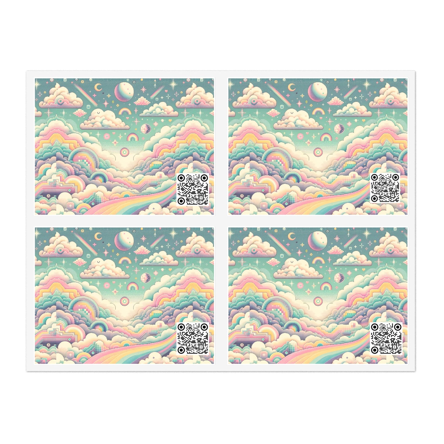 Digital Dreamland Whimsical and Nostalgic Streetwear With a Digital Twist Sticker Sheets - 8404 Design-65