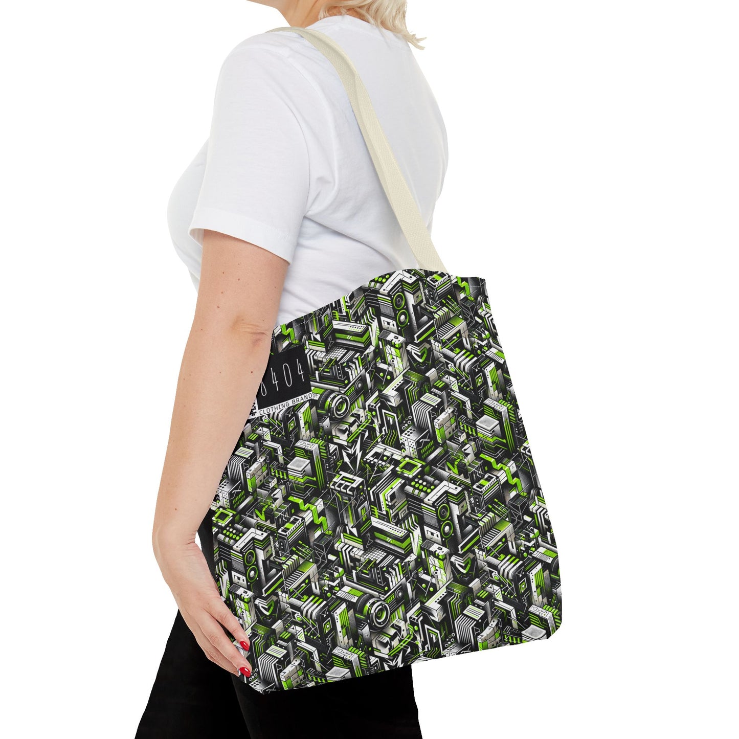 Graffiti Tech Fusion Bold Streetwear Fusion Tote Bag - 8404 Design-53