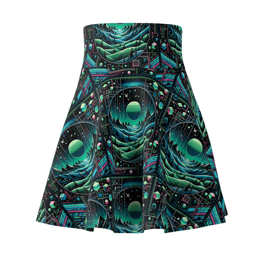 Digital Adventure Graphics Digital Explorer Women's Skater Skirt - 8404 Design-59