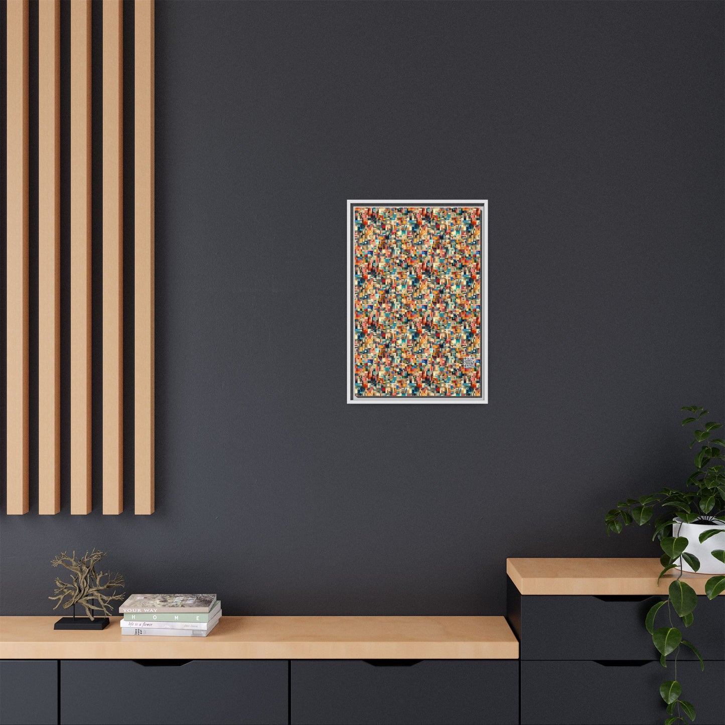 Digital Artistic Expression Artistic Streetwear Matte Canvas, Framed (multi-Color) - 8404 Design-46 B