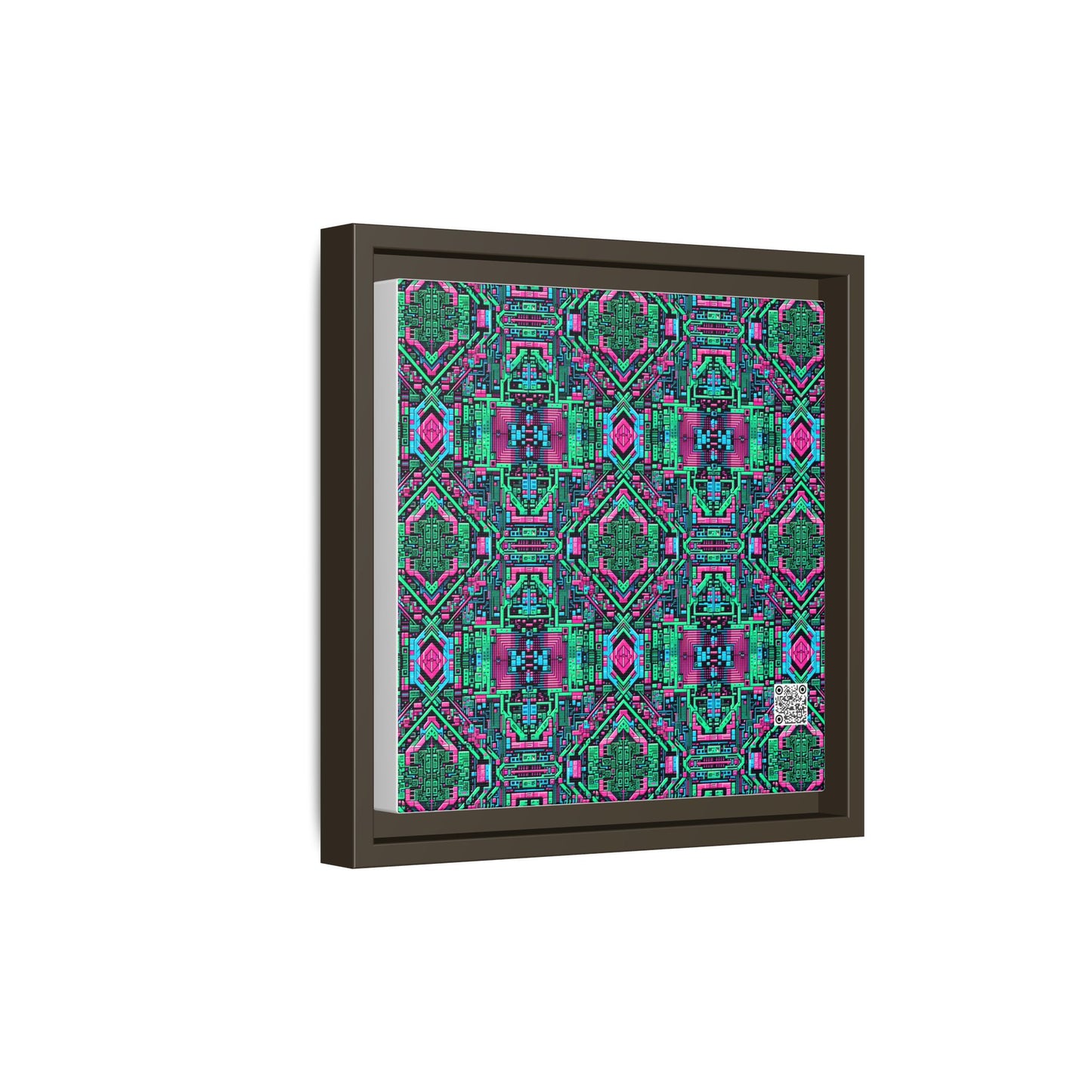 Digital Glitch Vibes Tech-Inspired Streetwear Matte Canvas, Framed (multi-Color) - 8404 Design-71 B