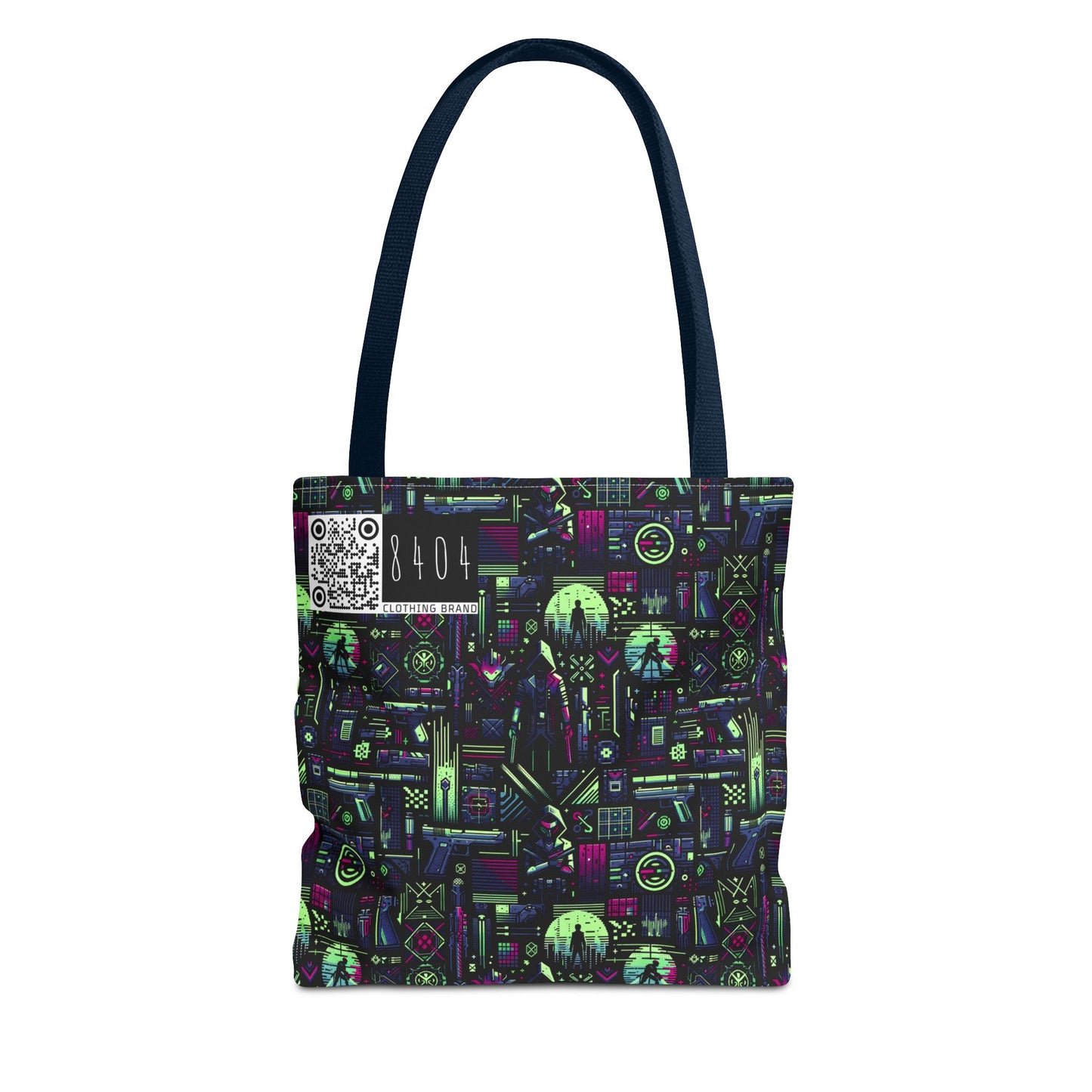 Tech Noir Futuristic Cyberpunk Tote Bag - 8404 Design-63