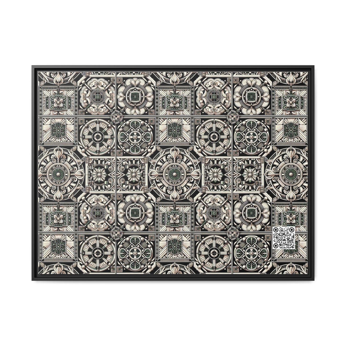 Cyber Garden Party Tech Garden Extravaganza Matte Canvas, Framed (multi-Color) - 8404 Design-45 A