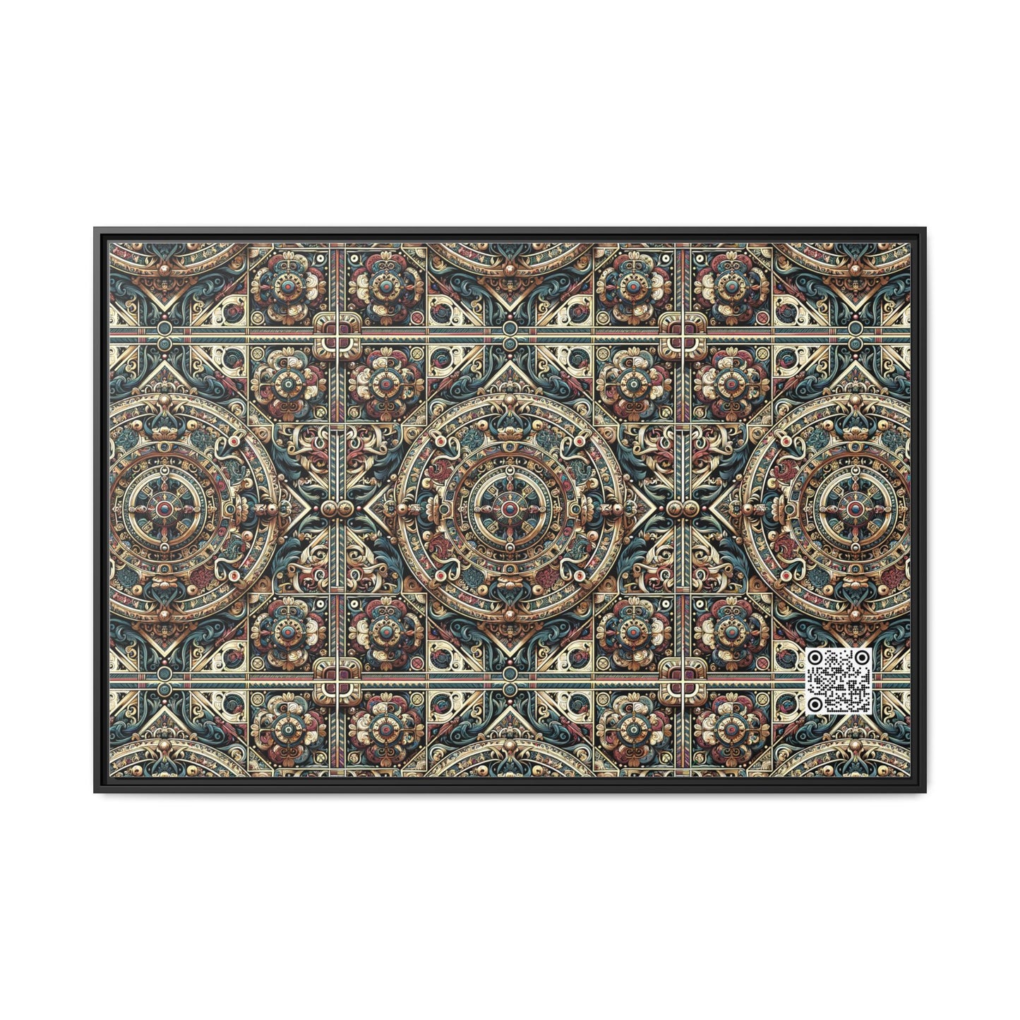 Urban Renaissance Historical Fusion With Street Edge Matte Canvas, Framed (multi-Color) - 8404 Design-57 A