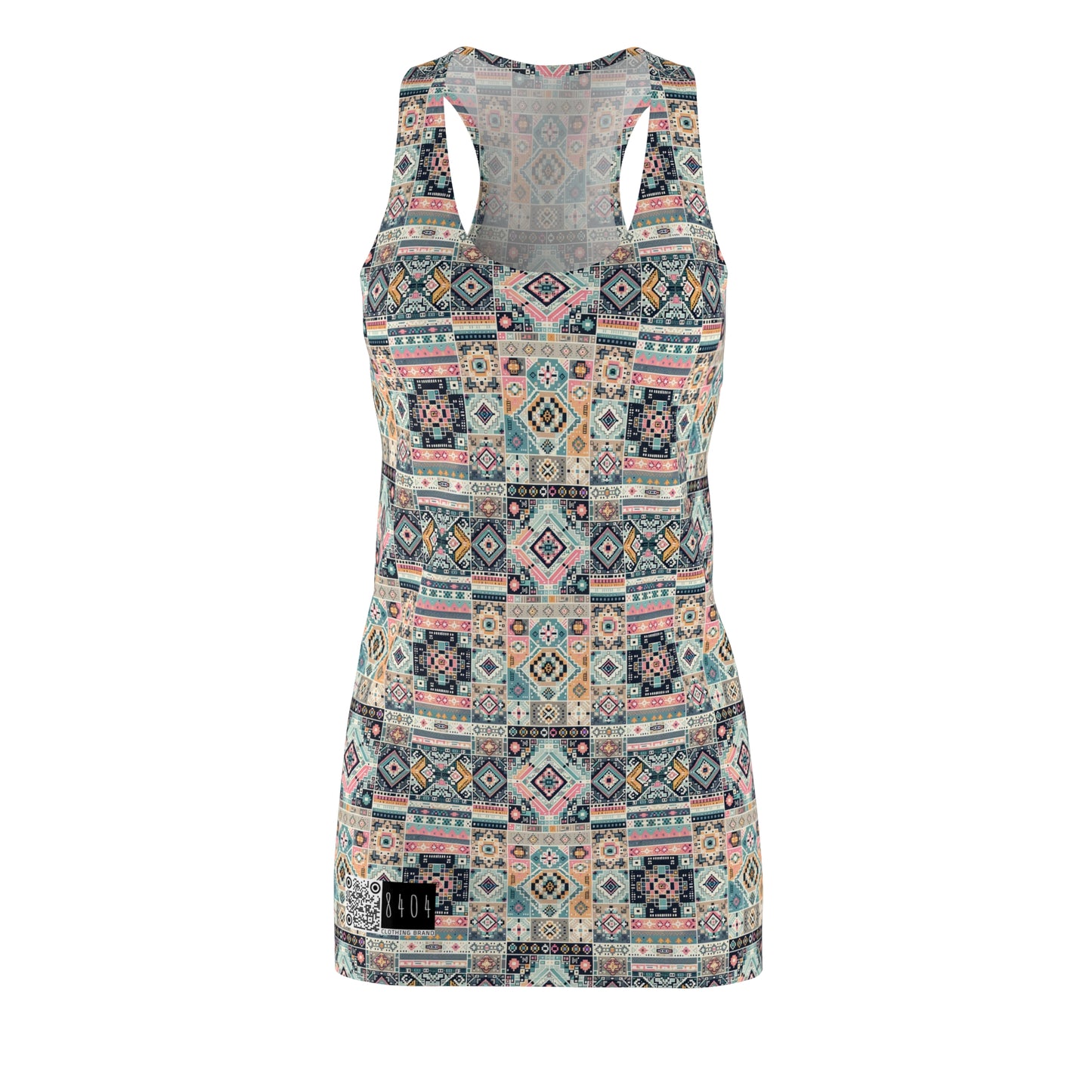 Digital Artisanal Fusion Digital Artisanal Women's Cut & Sew Racerback Dress - 8404 Design-55