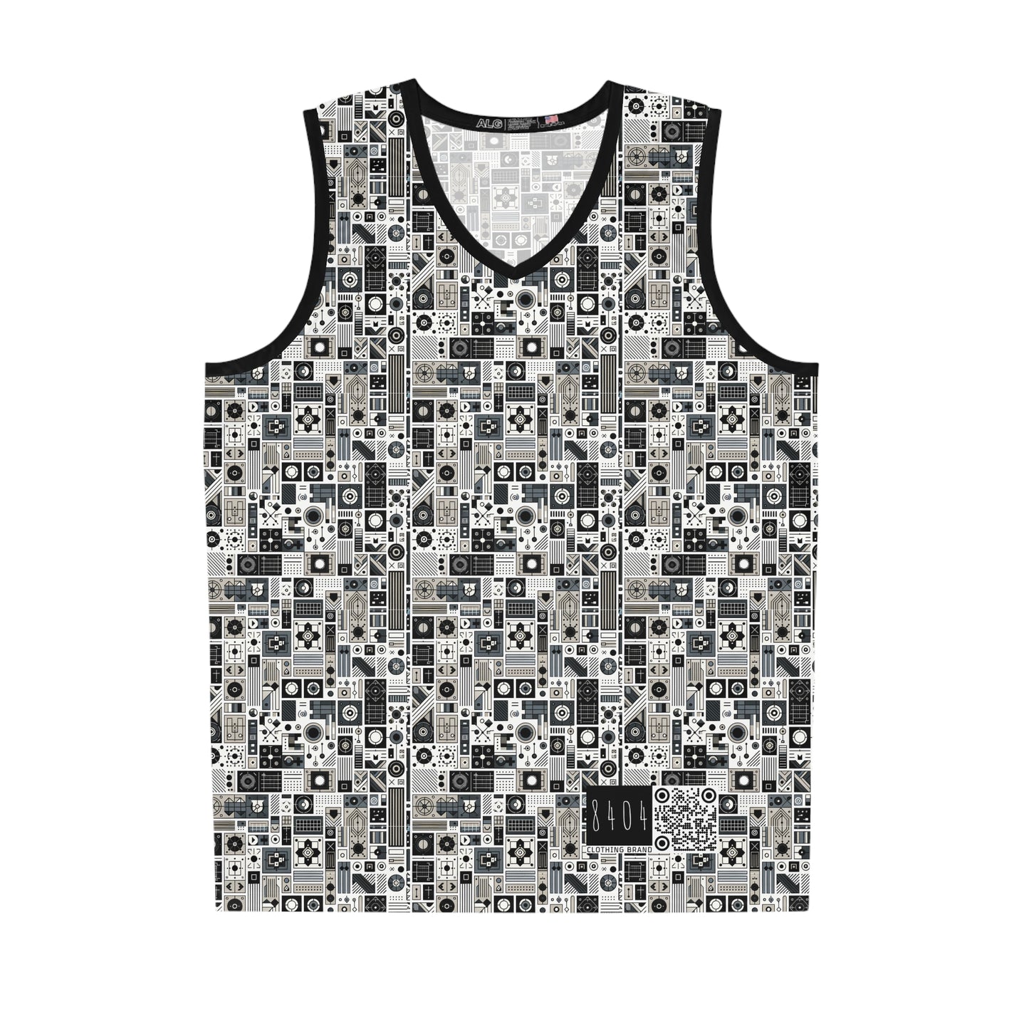 Digital Minimalism Minimalist Tech Basketball Jersey - 8404 Design-45