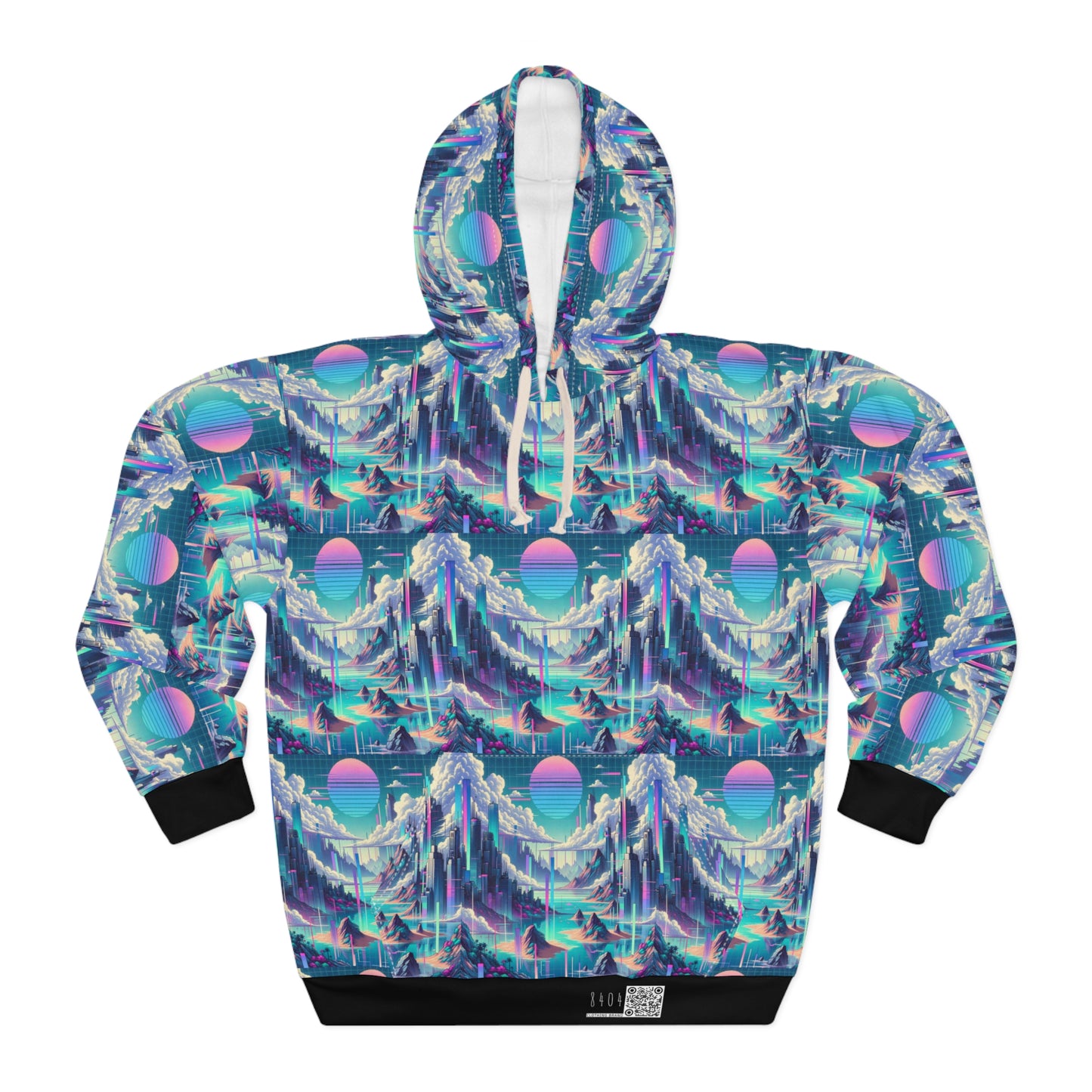 Digital Dreamscapes Digitally-Inspired Streetwear With a Dreamy, Surreal Twist Pullover Hoodie - 8404 Design-53