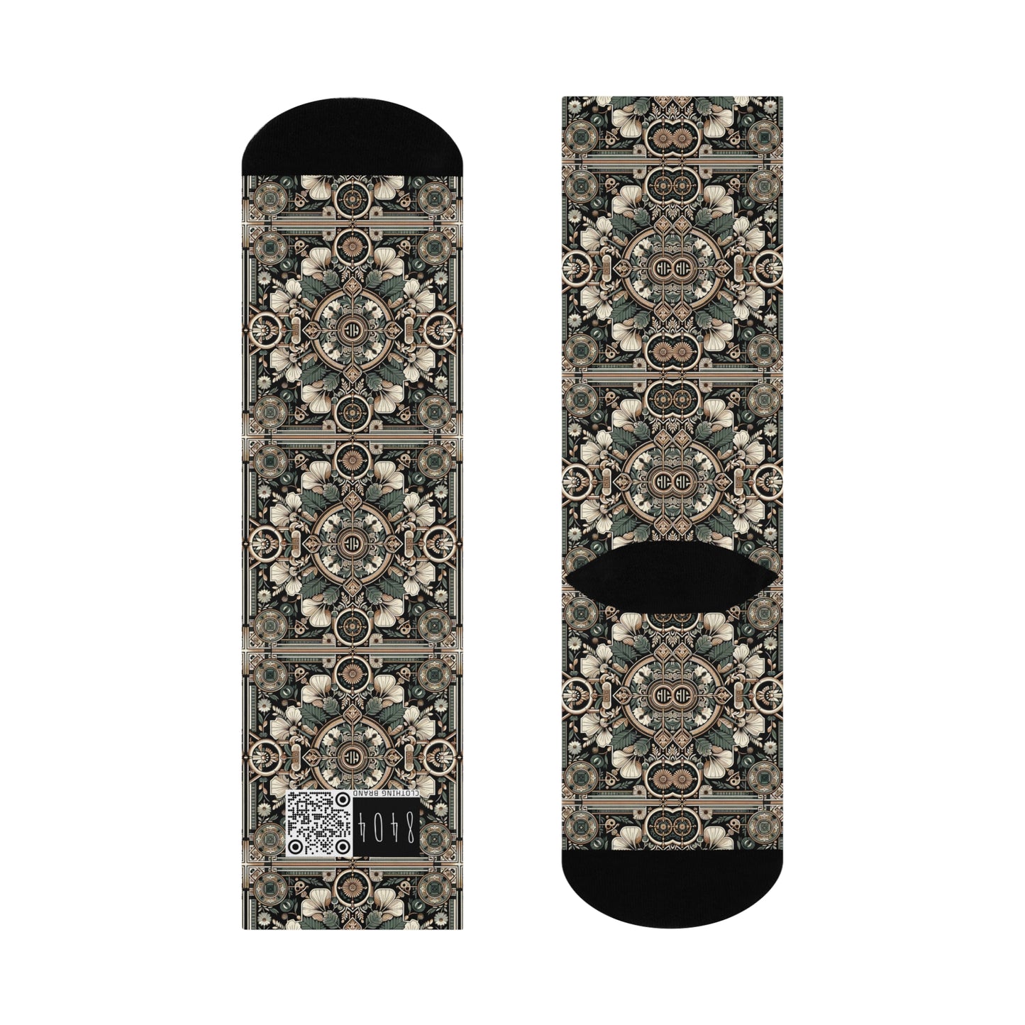 Cyber Garden Party Tech Garden Extravaganza Cushioned Crew Socks - 8404 Design-66