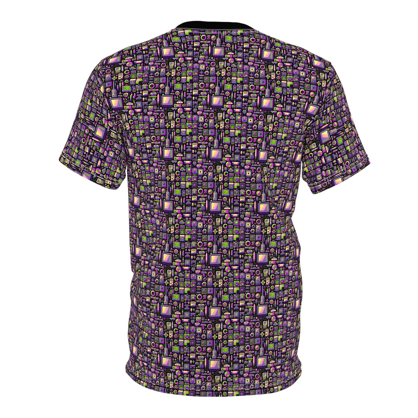 Digital Nostalgia Remix Modern Vintage Fusion Unisex Cut & Sew Tee - 8404 Design-67
