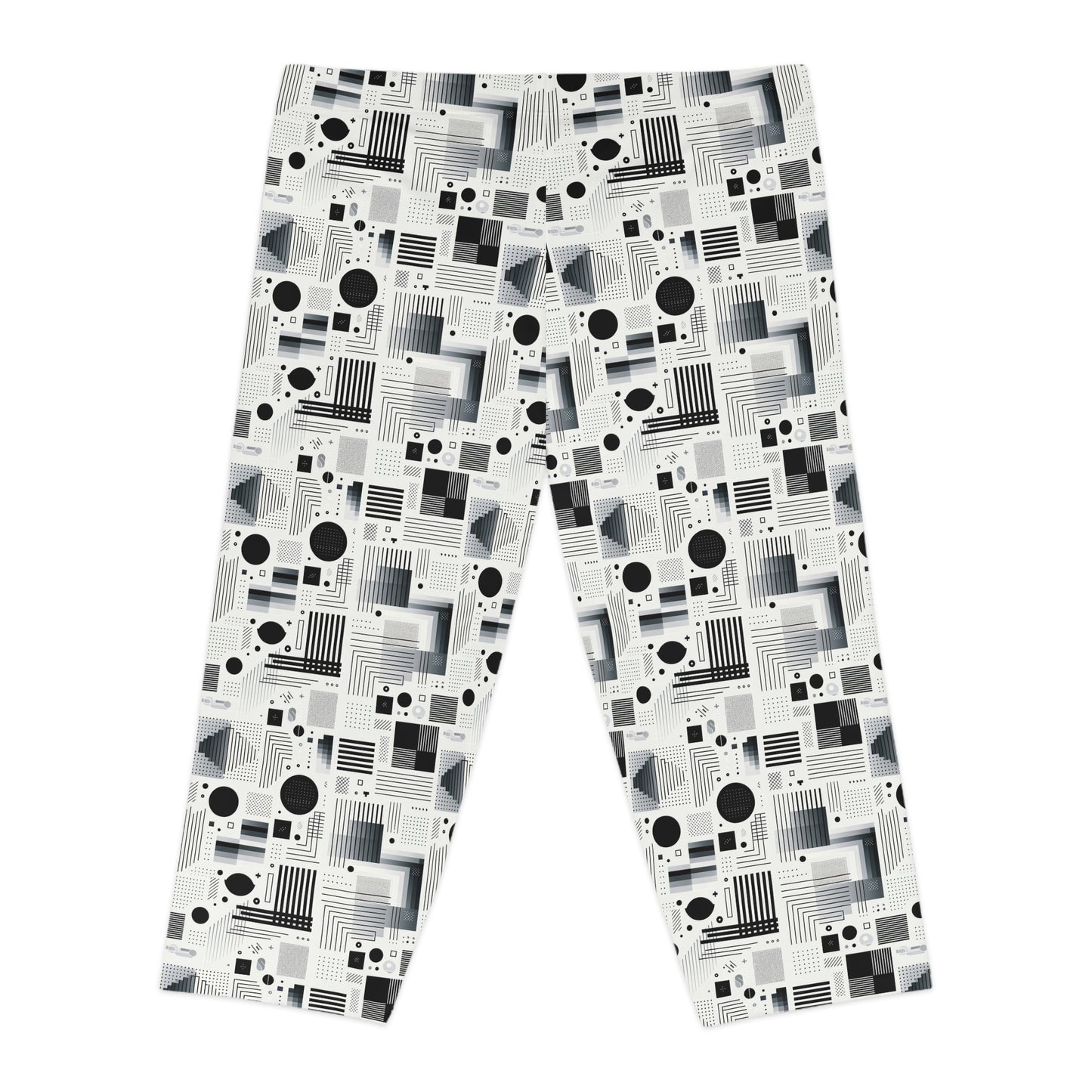 Digital Minimalism Minimalist Tech Women's Capri Leggings - 8404 Design-60