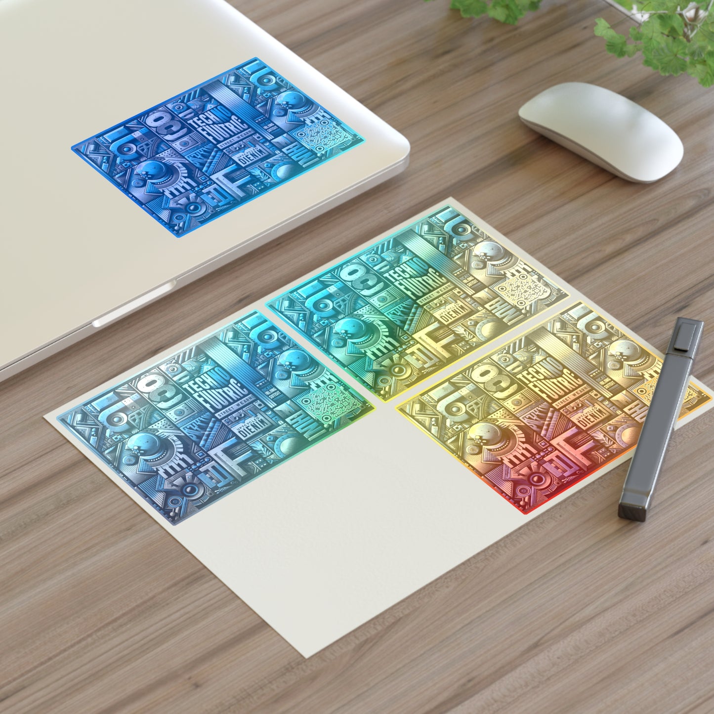 Tech Denim Fusion Tech-Forward Streetwear Sticker Sheets - 8404 Design-61