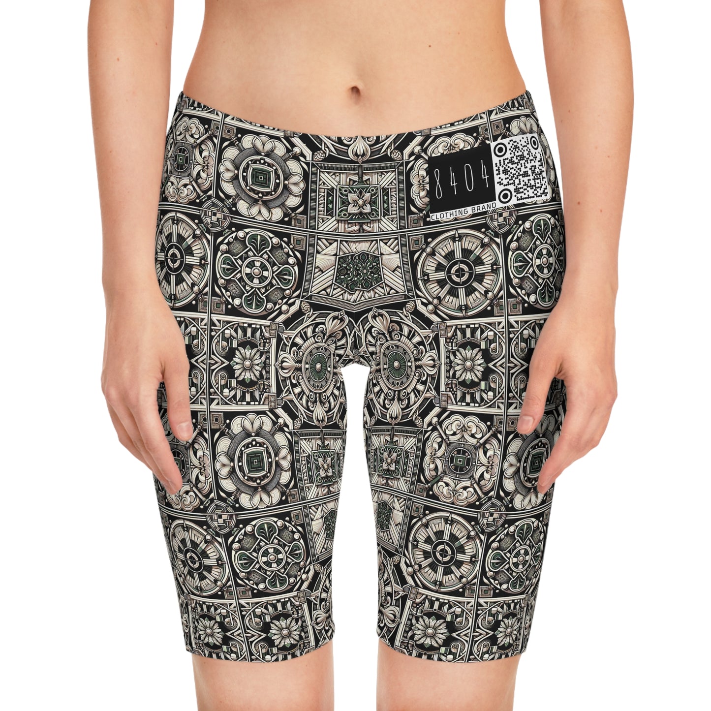 Cyber Garden Party Tech Garden Extravaganza Women's Bike Shorts - 8404 Design-45