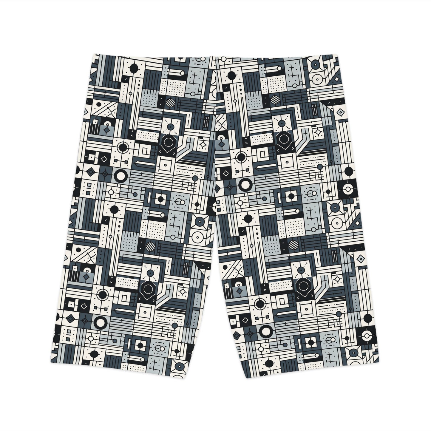 Digital Minimalism Minimalist Tech Women's Bike Shorts - 8404 Design-49