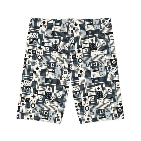Digital Minimalism Minimalist Tech Women's Bike Shorts - 8404 Design-49