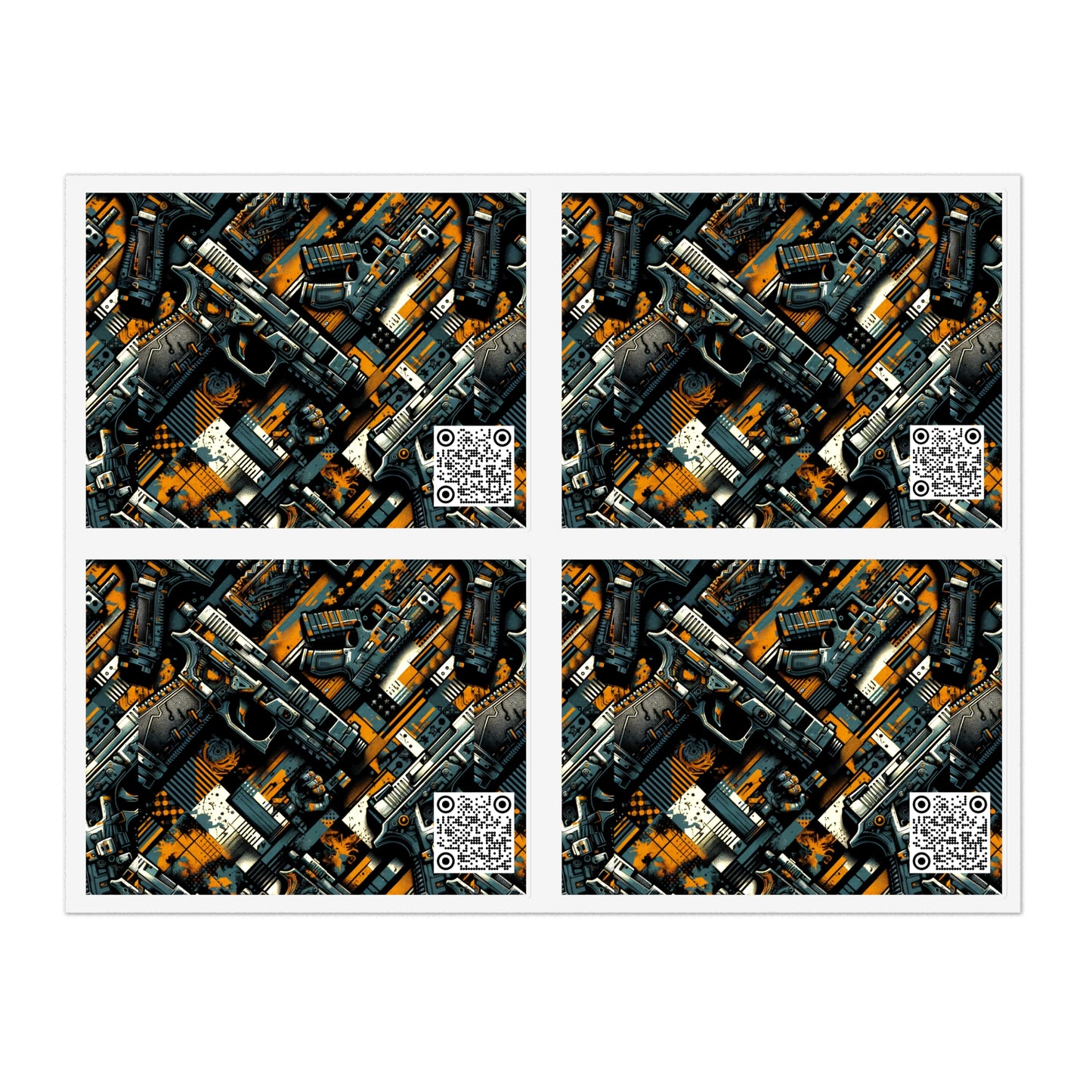 Digital Punk Futuristic Grunge Sticker Sheets - 8404 Design-47