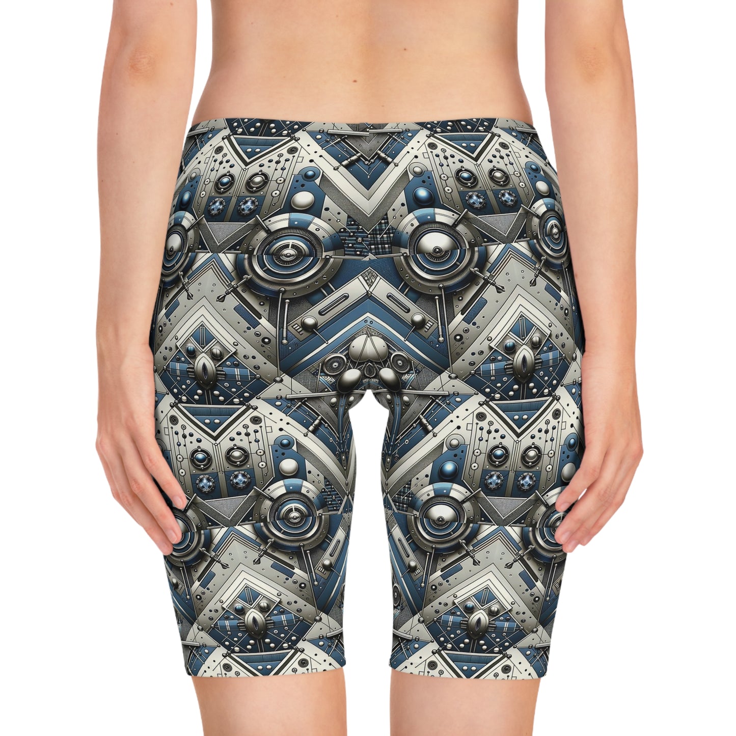 Tech Utility Fusion Tech-Forward Utility With a Futuristic Edge Women's Bike Shorts - 8404 Design-63
