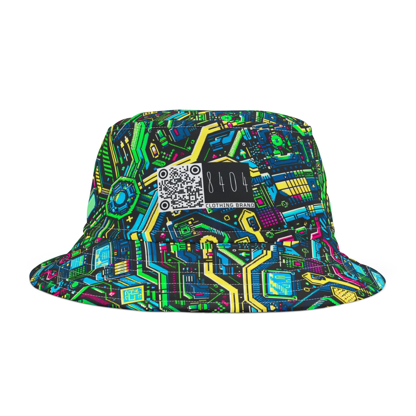 Digital Nomad Chic Cyberpunk Tech Bucket Hat - 8404 Design-43
