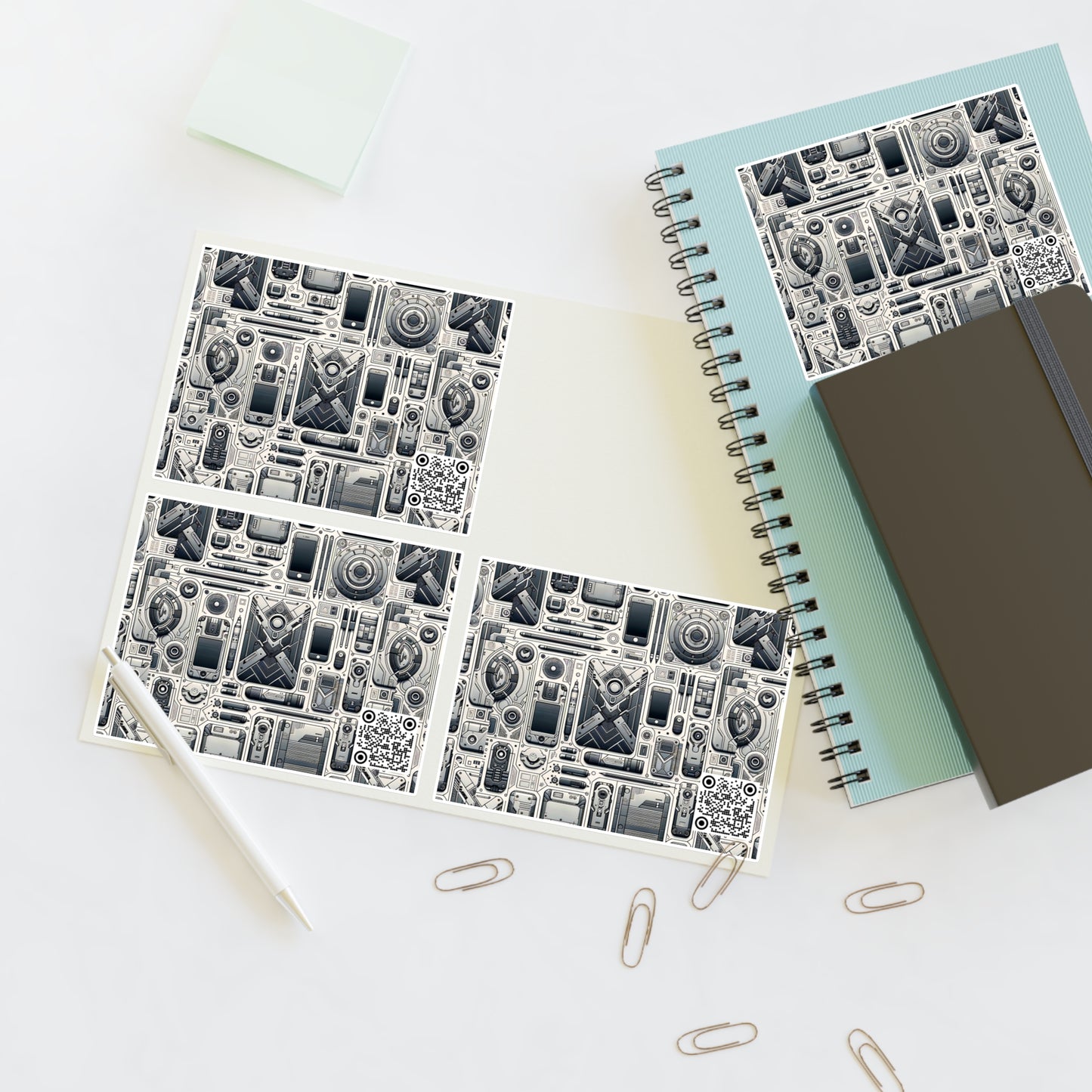 Tech Utility Gear Tech-Forward Minimalism Sticker Sheets - 8404 Design-39