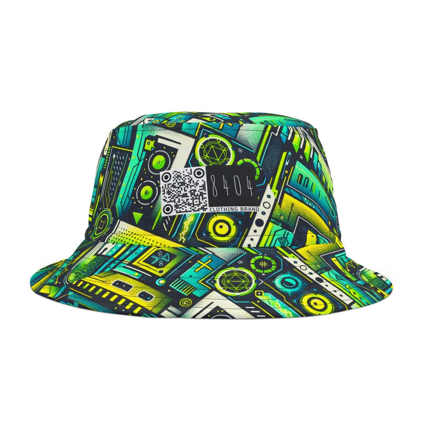 Tech-Infused Neon Tech-Forward Streetwear Bucket Hat - 8404 Design-52