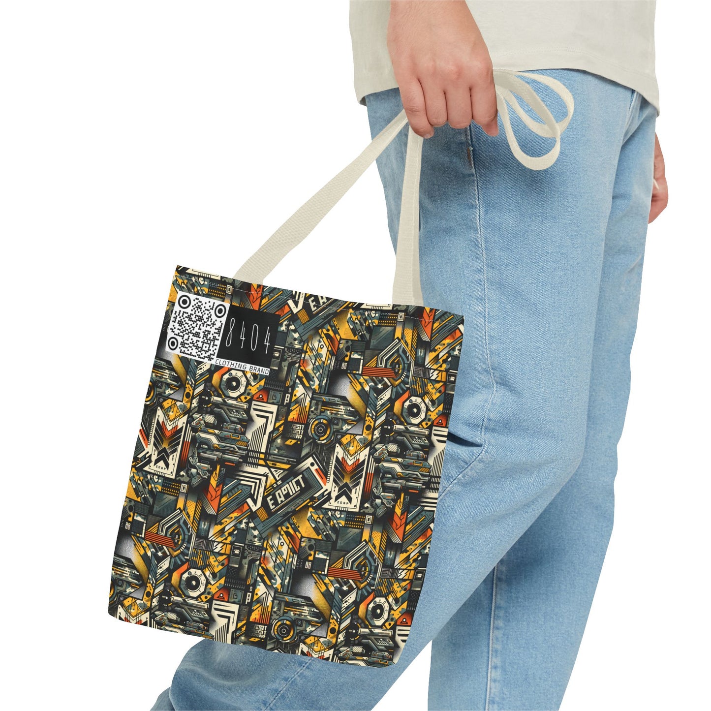 Digital Punk Futuristic Grunge Tote Bag - 8404 Design-49