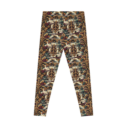 Digital Renaissance Modern Baroque Fusion Stretch Leggings - 8404 Design-63