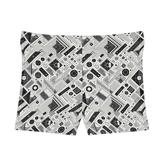 Digital Minimalism Minimalist Tech Women's Shorts - 8404 Design-33