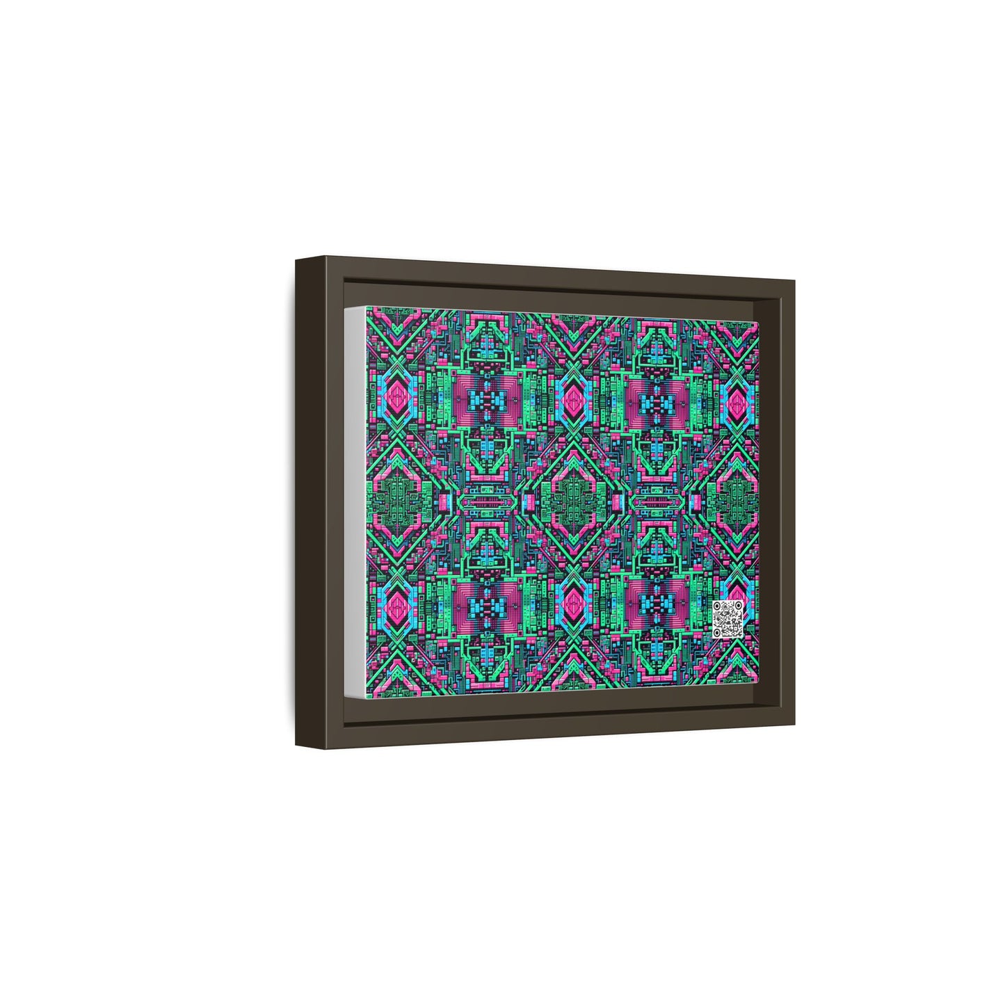 Digital Glitch Vibes Tech-Inspired Streetwear Matte Canvas, Framed (multi-Color) - 8404 Design-71 B
