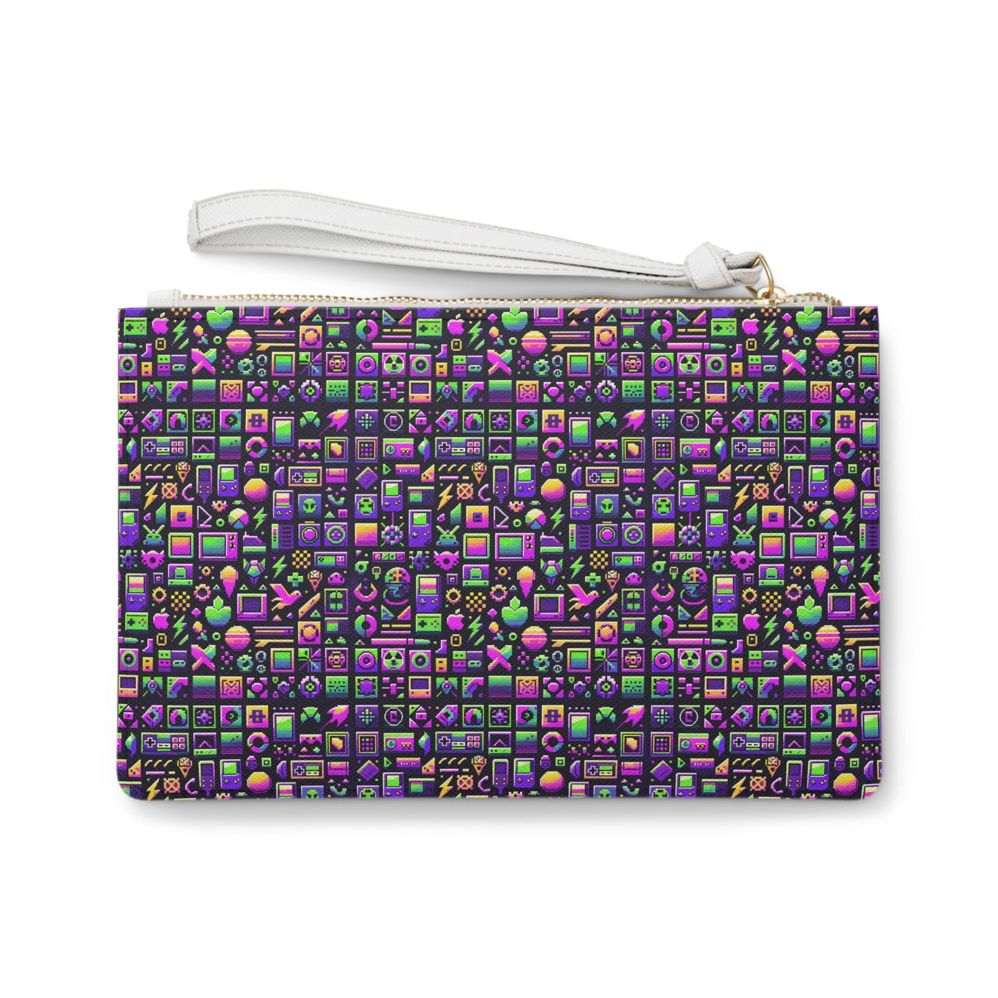 Digital Nostalgia Remix Modern Vintage Fusion Clutch Bag - 8404 Design-49