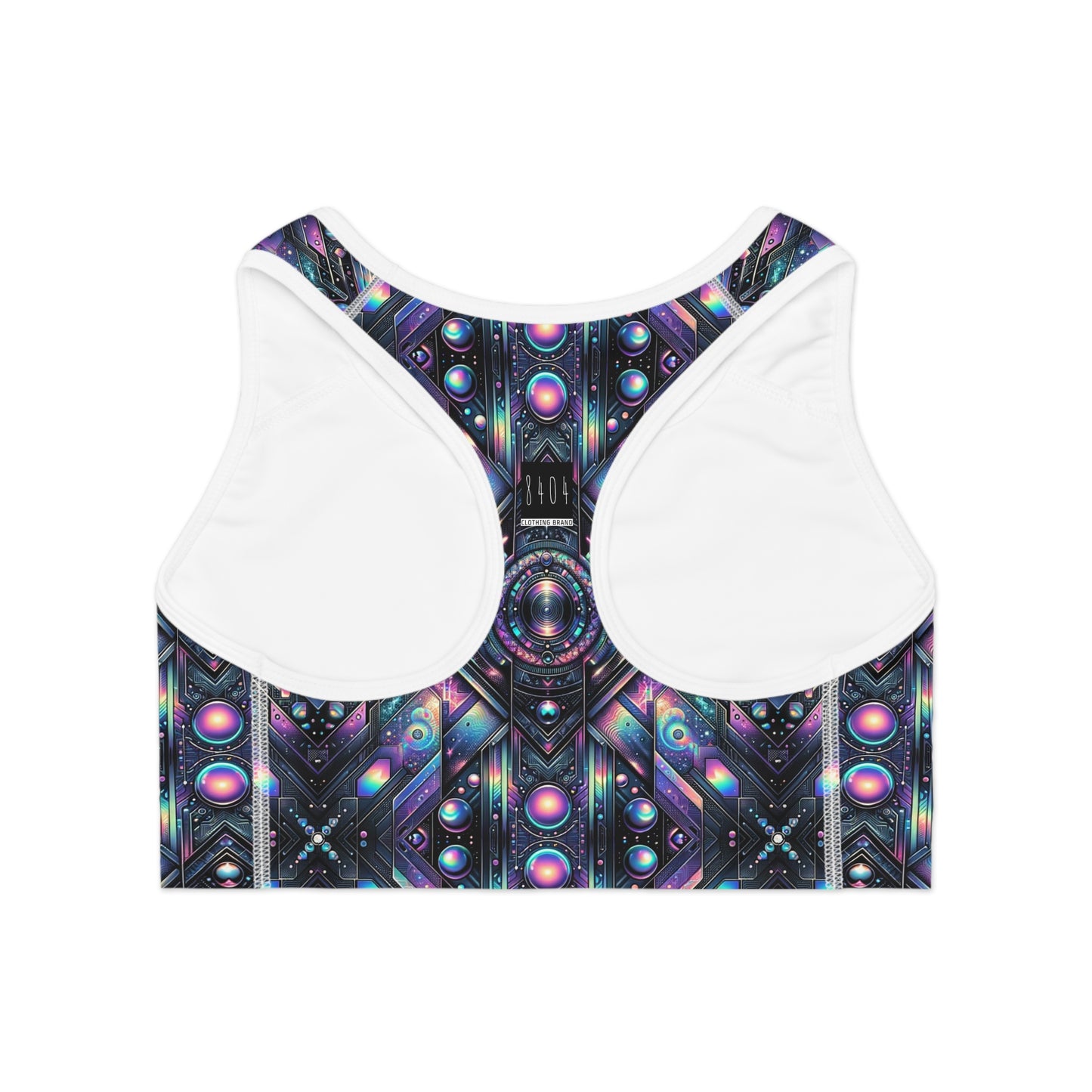 Galactic Hues Tech-Forward Cosmic Fusion Sports Bra - 8404 Design-58