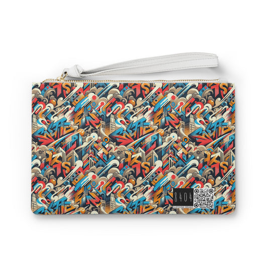 Neo-Traditional Street Art Modern Street Art Fusion Clutch Bag - 8404 Design-44