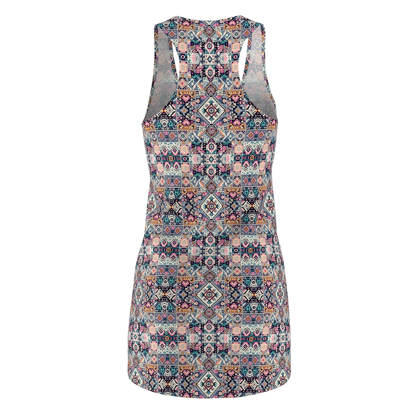 Digital Artisanal Fusion Digital Artisanal Women's Cut & Sew Racerback Dress - 8404 Design-65