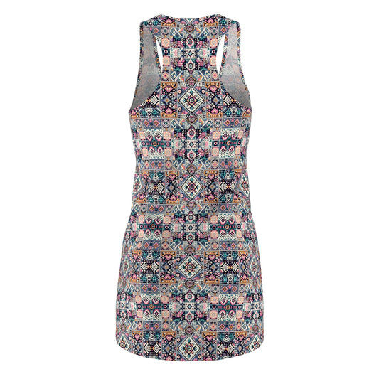 Digital Artisanal Fusion Digital Artisanal Women's Cut & Sew Racerback Dress - 8404 Design-65