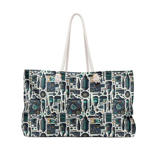 Tech Utility Fusion Modern Tech Streetwear Weekender Bag - 8404 Design-53