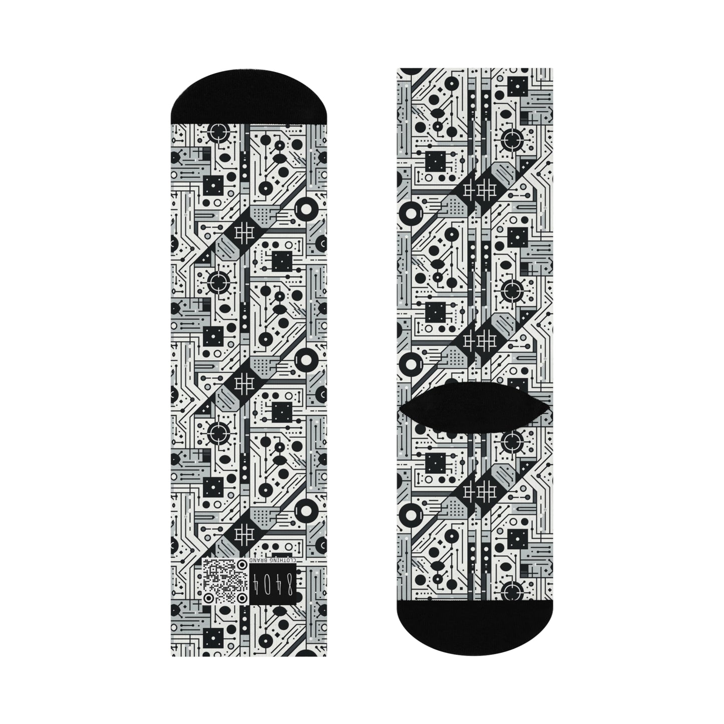 Digital Minimalism Minimalist Tech Cushioned Crew Socks - 8404 Design-48