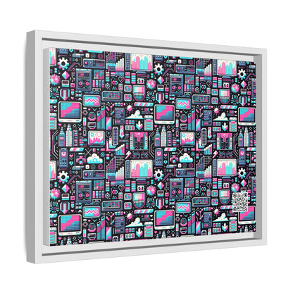 Digital Rebellion Youthful Streetwear with a Rebellious Digital Twist Matte Canvas, Framed (multi-color) - 8404 Design-71 A