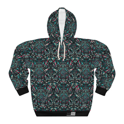 Digital Rebellion Tech-Inspired Streetwear Pullover Hoodie - 8404 Design-54
