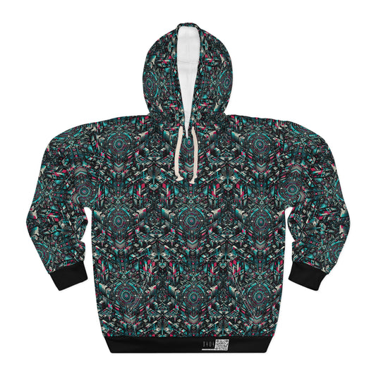 Digital Rebellion Tech-Inspired Streetwear Pullover Hoodie - 8404 Design-54