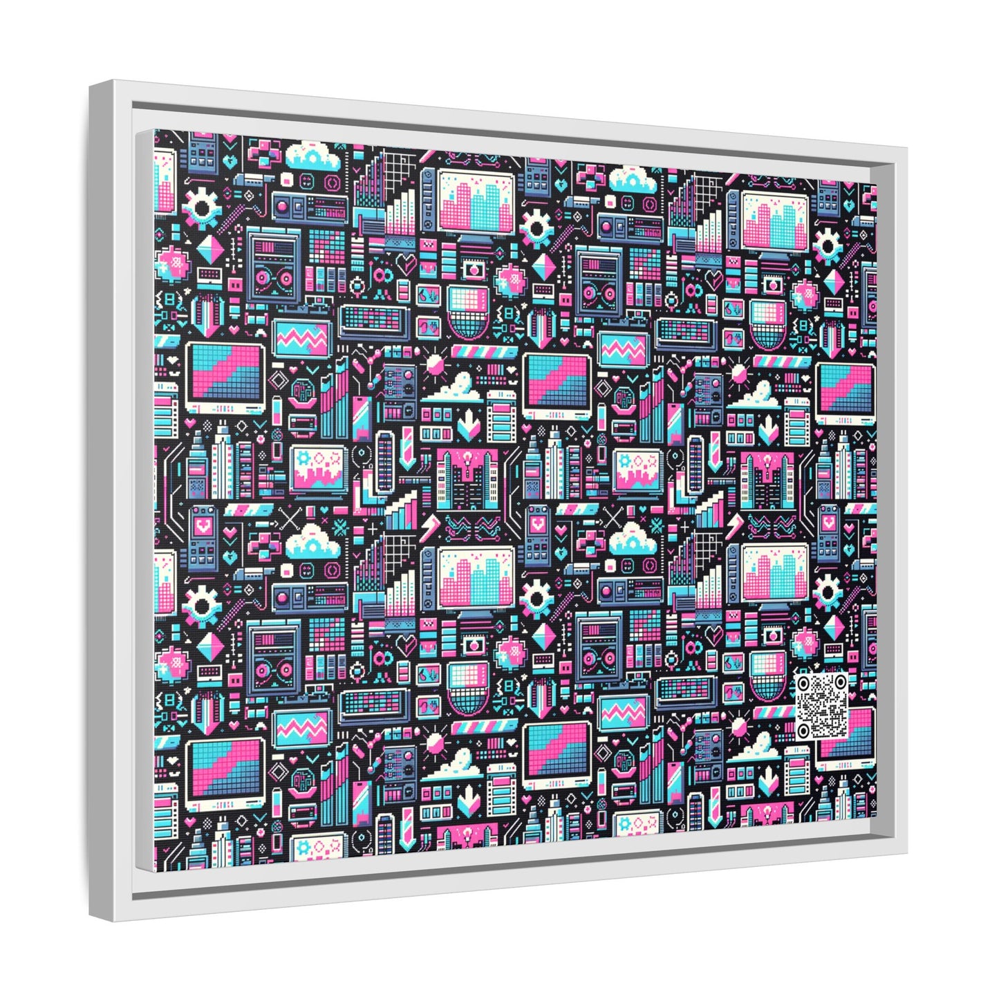 Digital Rebellion Youthful Streetwear with a Rebellious Digital Twist Matte Canvas, Framed (multi-color) - 8404 Design-71 A