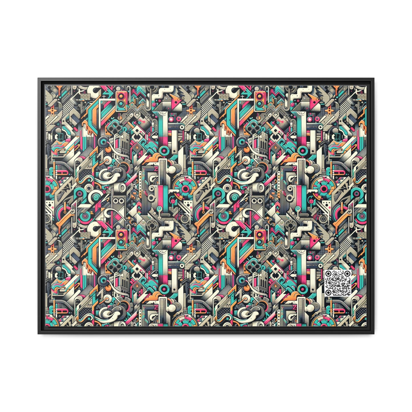 Digital Street Art Urban Street Style Matte Canvas, Framed (multi-color) - 8404 Design-74 A