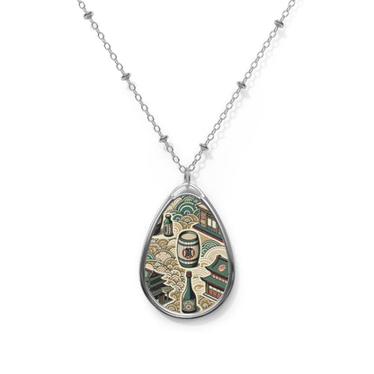 Cultural Artisanal Fusion Contemporary Cultural Elegance Oval Necklace - 8404 Design-68
