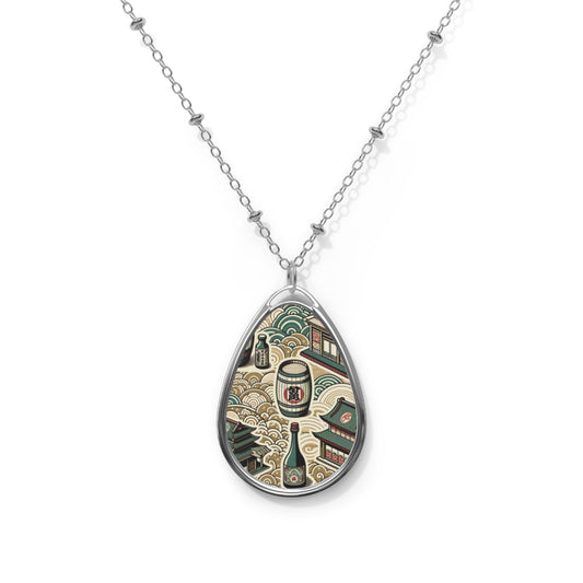 Cultural Artisanal Fusion Contemporary Cultural Elegance Oval Necklace - 8404 Design-68