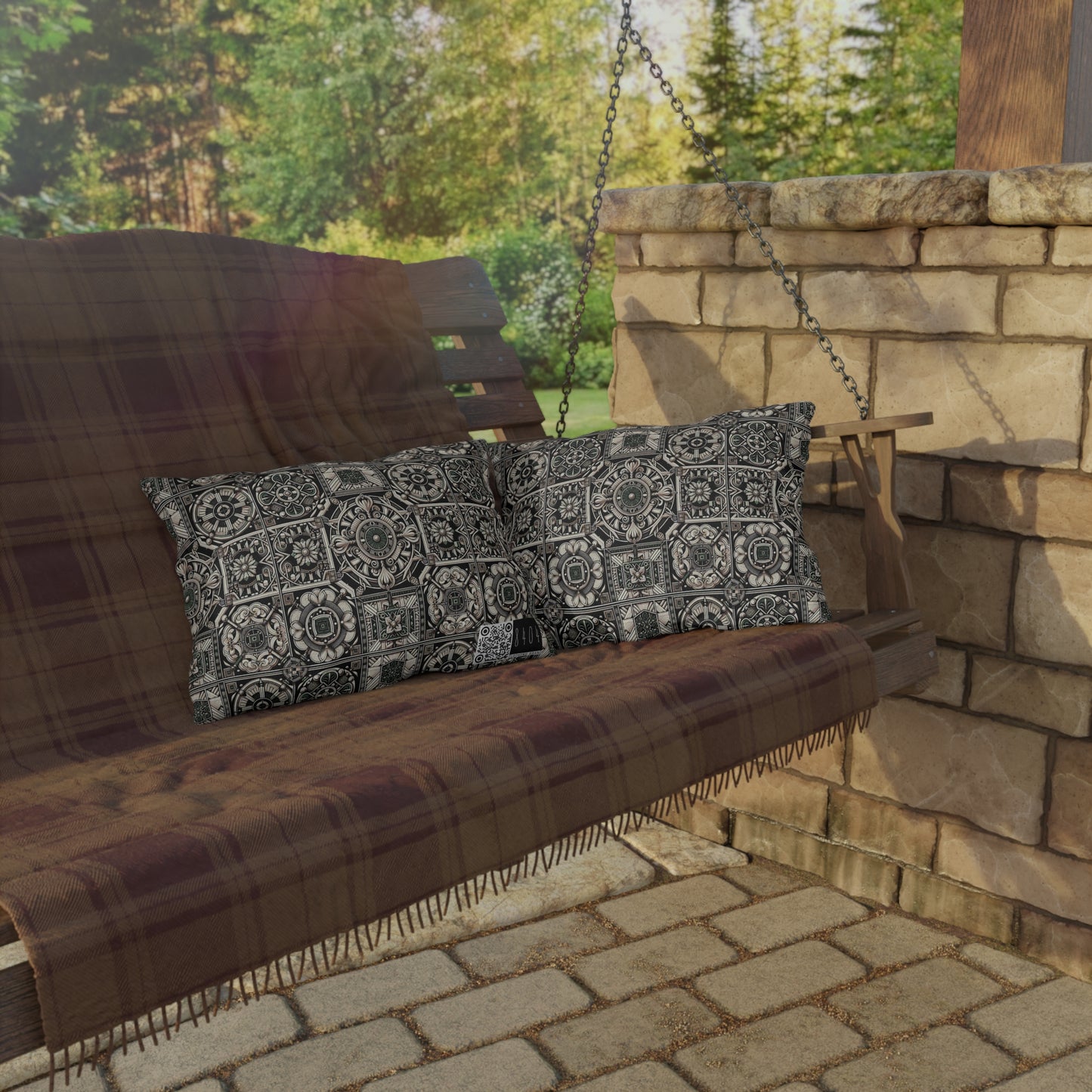 Cyber Garden Party Tech Garden Extravaganza Outdoor Pillow - 8404 Design-45