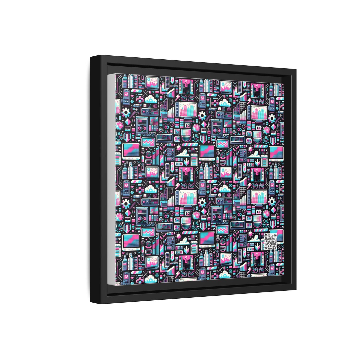 Digital Rebellion Youthful Streetwear with a Rebellious Digital Twist Matte Canvas, Framed (multi-color) - 8404 Design-71 B