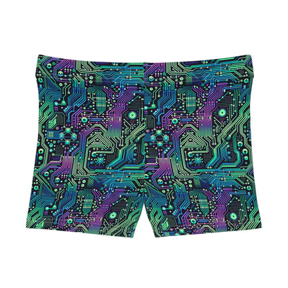 Tech-Infused Neon Tech-Forward Streetwear Women's Shorts - 8404 Design-66